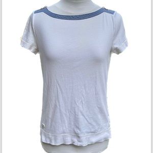 Lauren Jeans Co. T-shirt Cream Size Small